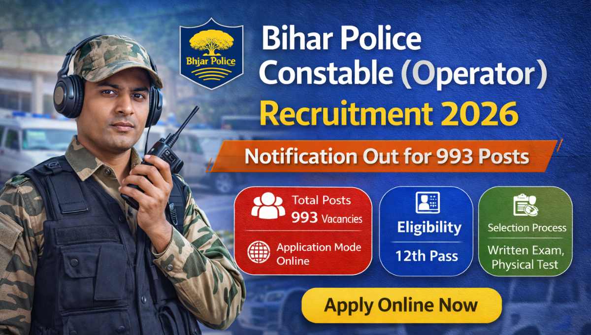 Bihar Police Constable (Operator) Recruitment