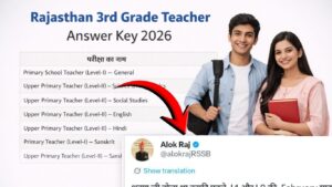 Rajasthan 3rd Grade Teacher Answer Key 2026