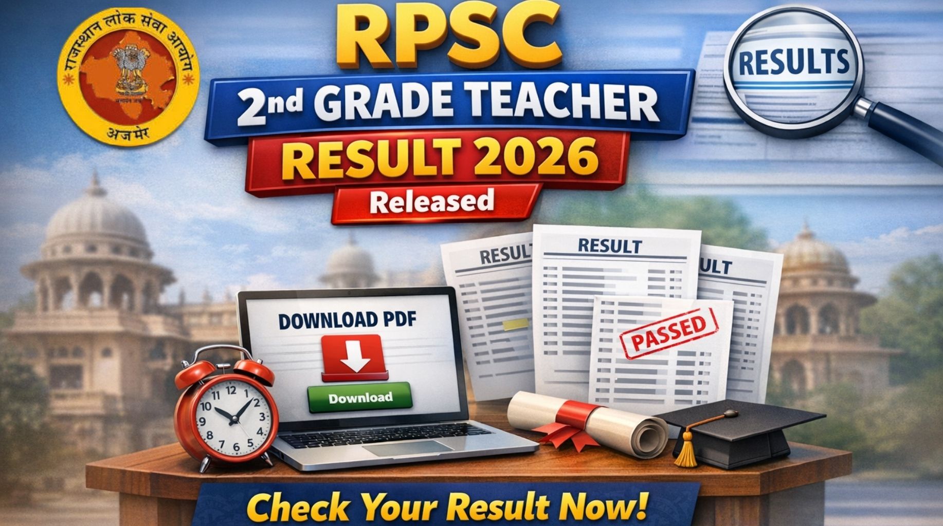 RPSC 2nd Grade Teacher Result 2026 Released: Check Senior Teacher Result PDF Here
