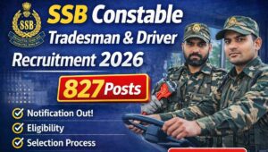 SSB Constable Tradesman & Driver Recruitment